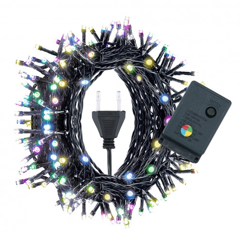 [220V UE Plug] Étanche 100 LED RGB String Lights avec contrôleur, Flashing / Fading / Chasing Effet, Longueur: 10m SH12541060-09